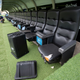 Not even the fancy players’ seats remain fully intact at the Maracanã stadium (Image: AP)